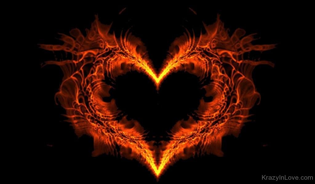 Burning Heart Love Image