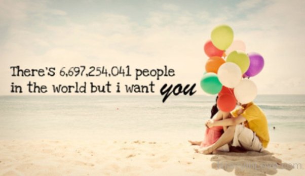 People In the World I Want You