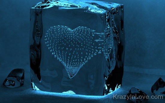 Blue Water Heart Picture