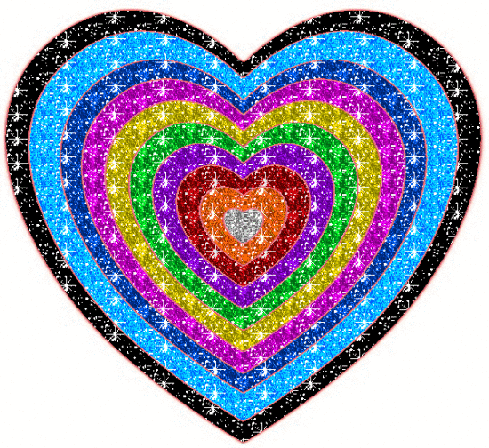 Glitter Coloured Heart