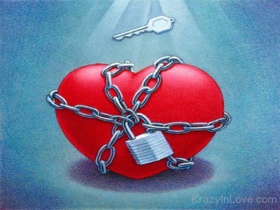 Heart Locked With Chain