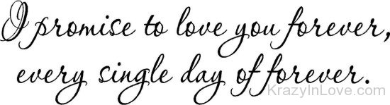I Promise To Love You Forever