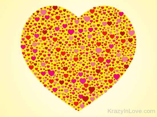 Little Hearts In Yellow Heart