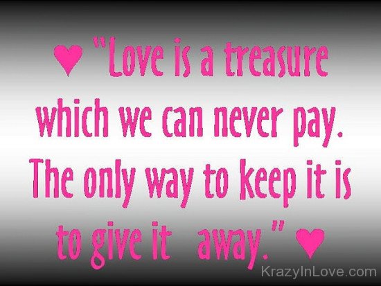 Love Is A Treasure