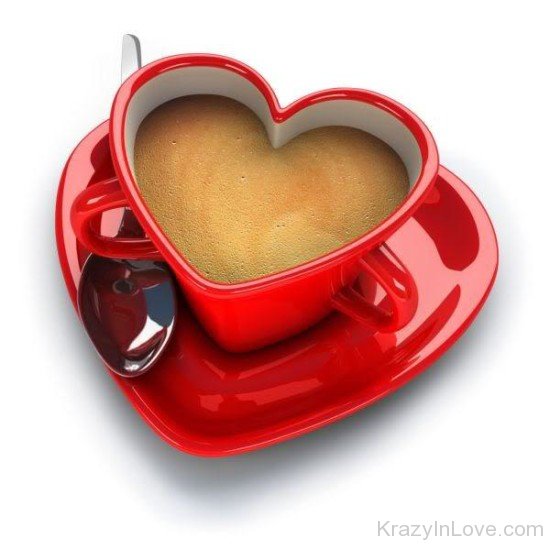 Red Heart Cup Coffee