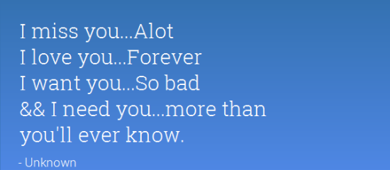 I Need You More Than You'll Ever Know