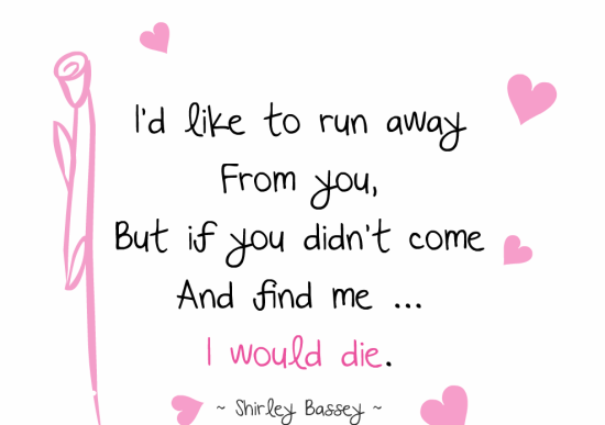 I'd Like To Run Away From You