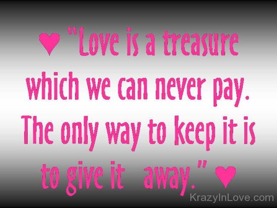Love Is A Treasure