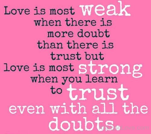 Love Is Most Weak
