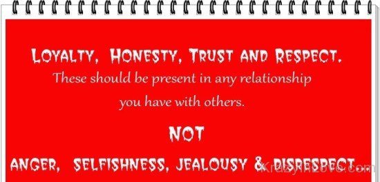 Loyalty Honesty Trust And Respect