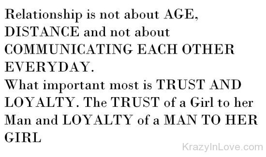 Man And Loyalty Of A Man To Her Girl