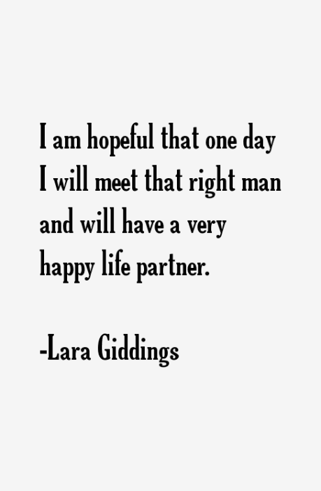 One Day I Will Meet The Right Man