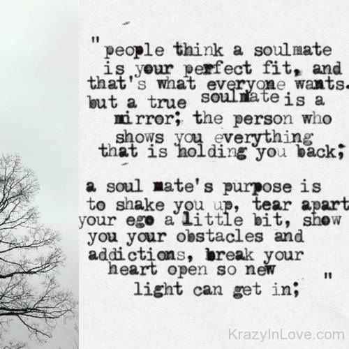 People Think A Soulmate Is Your Perfect Fit
