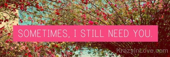 Sometimes I Still Need You