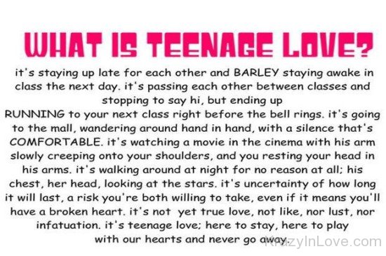What Is Teenage  Love