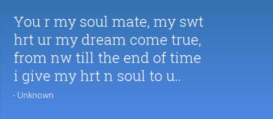 You Are My Soulmate,My Sweet Heart And My Dream