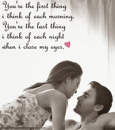 You're The First Thing I Think Of Each Morning