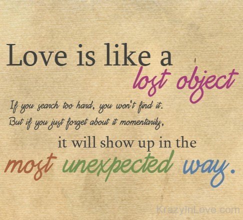 Love Is Like A Lost  Object
