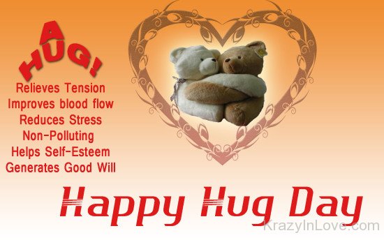 A Hug RelievesTension Happy Hug Day