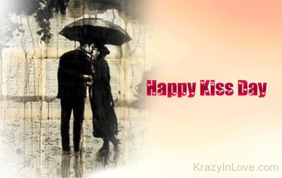 Beautiful Happy Kiss Day Romantic Couple Image