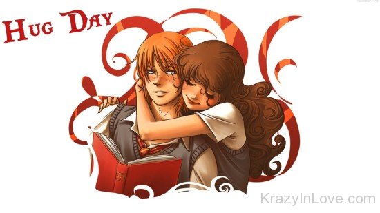 Cute Couple Hug Day Greeting