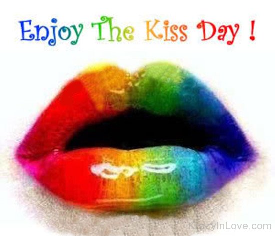 Enjoy The Kiss Day Coloured Lips