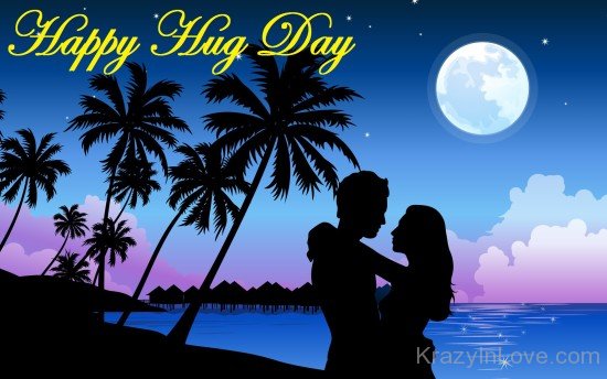 Happy Hug Day Couple At Night Picture