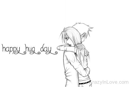 Happy Hug Day Drawing