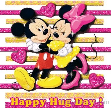 Happy Hug Day Mickey And Minnie Mouse Image