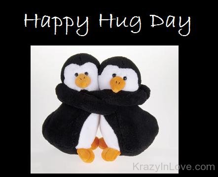 Happy Hug Day Penguins Image