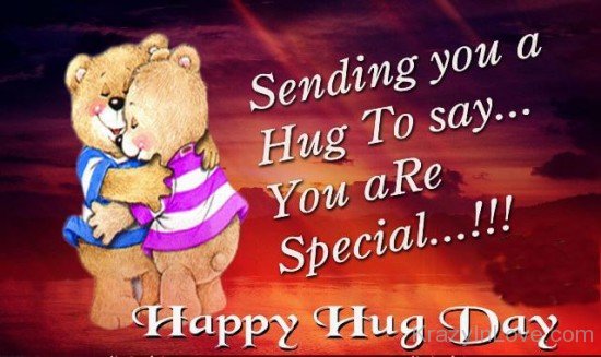 Happy Hug Day Teddy Hug Image