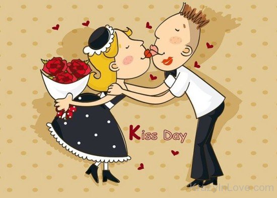 Happy Kiss Day Couple Greeting