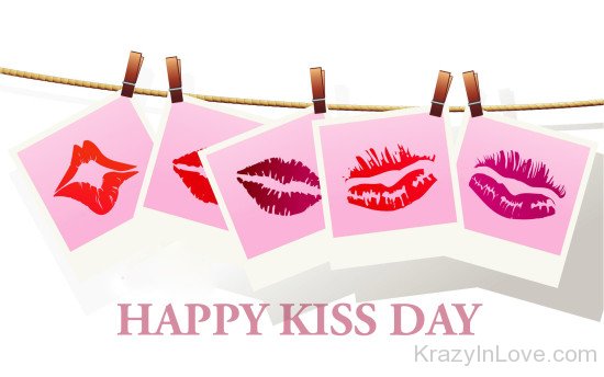 Happy Kiss Day Hanging Lips