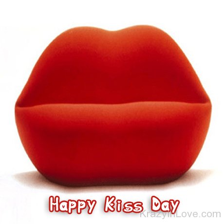 Happy Kiss Day Red Lips Image