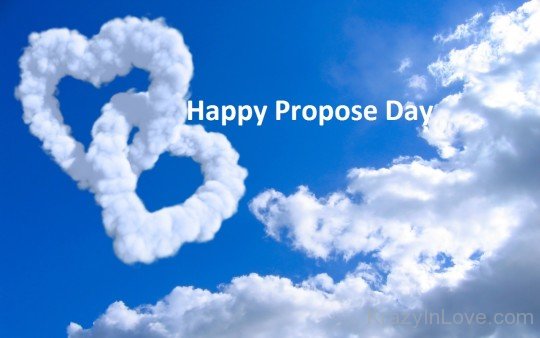 Happy Propose Day Cloud Hearts Picture