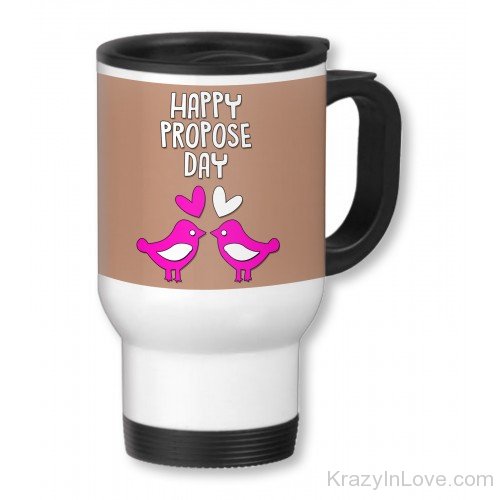 Happy Propose Day Love Birds Cup Image