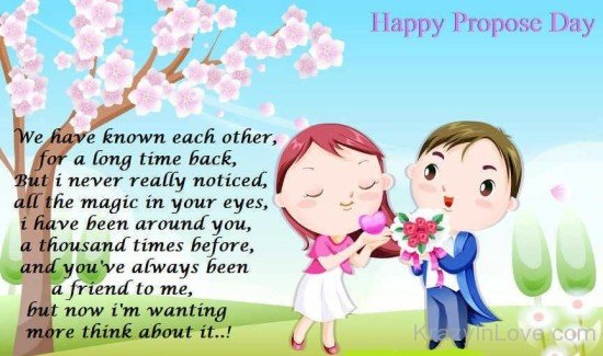 Happy Propose Day Sweet Couple Image