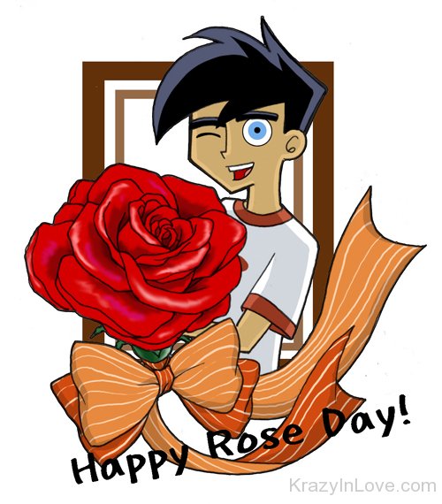 Happy Rose Day Boy With Rose