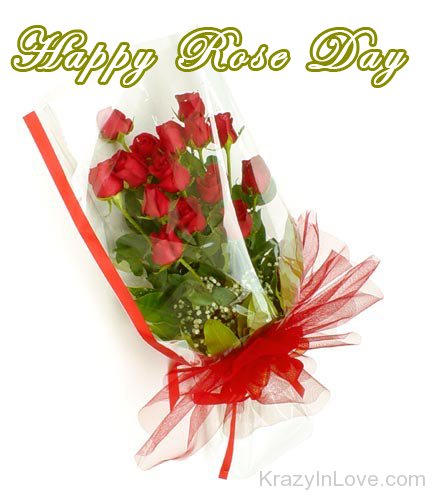 Happy Rose Day With Bouquet