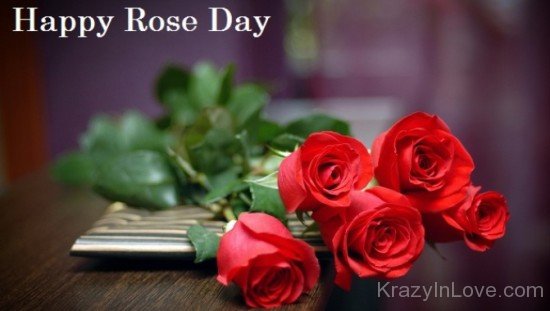 Happy Rose Day With Red Roses