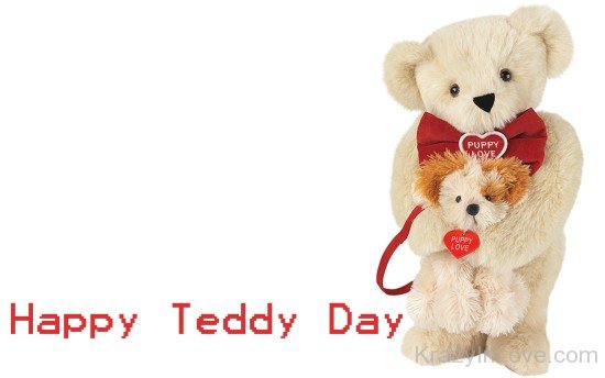 Happy Teddy Day Puppy Image
