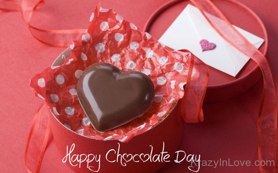 Hapy Chocolate Day Heart Shaped Chocolate