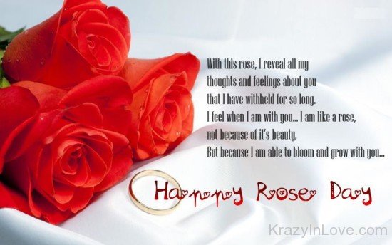 I Am Able To Bloom And Grow With You Happy Rose Day