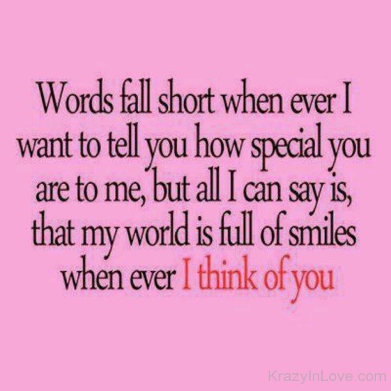 I Want To Tell You How Special You Are To Me