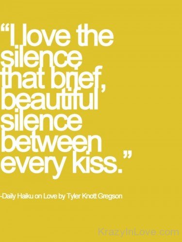 I Love The Silence That Brief