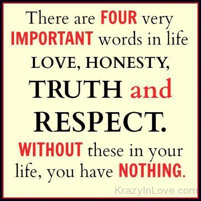 Love,Honest,Truth And Respect