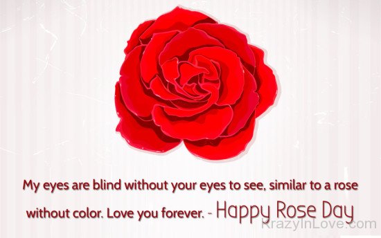 My Eyes Are Blind Without Your Eyes To See Happy Rose Day