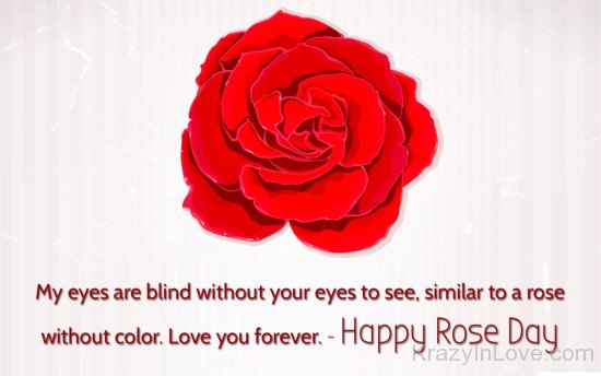 My Eyes Are Blind Without Your Eyes To See Happy Rose Day