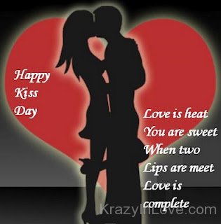 When Two Are Meet Love Is Complete Happy Kiss Day
