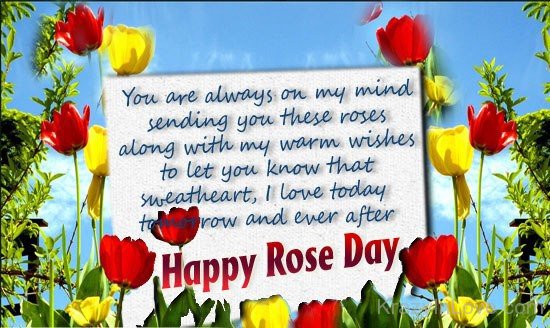 You Are Always On My Mind Happy Rose Day